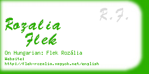 rozalia flek business card